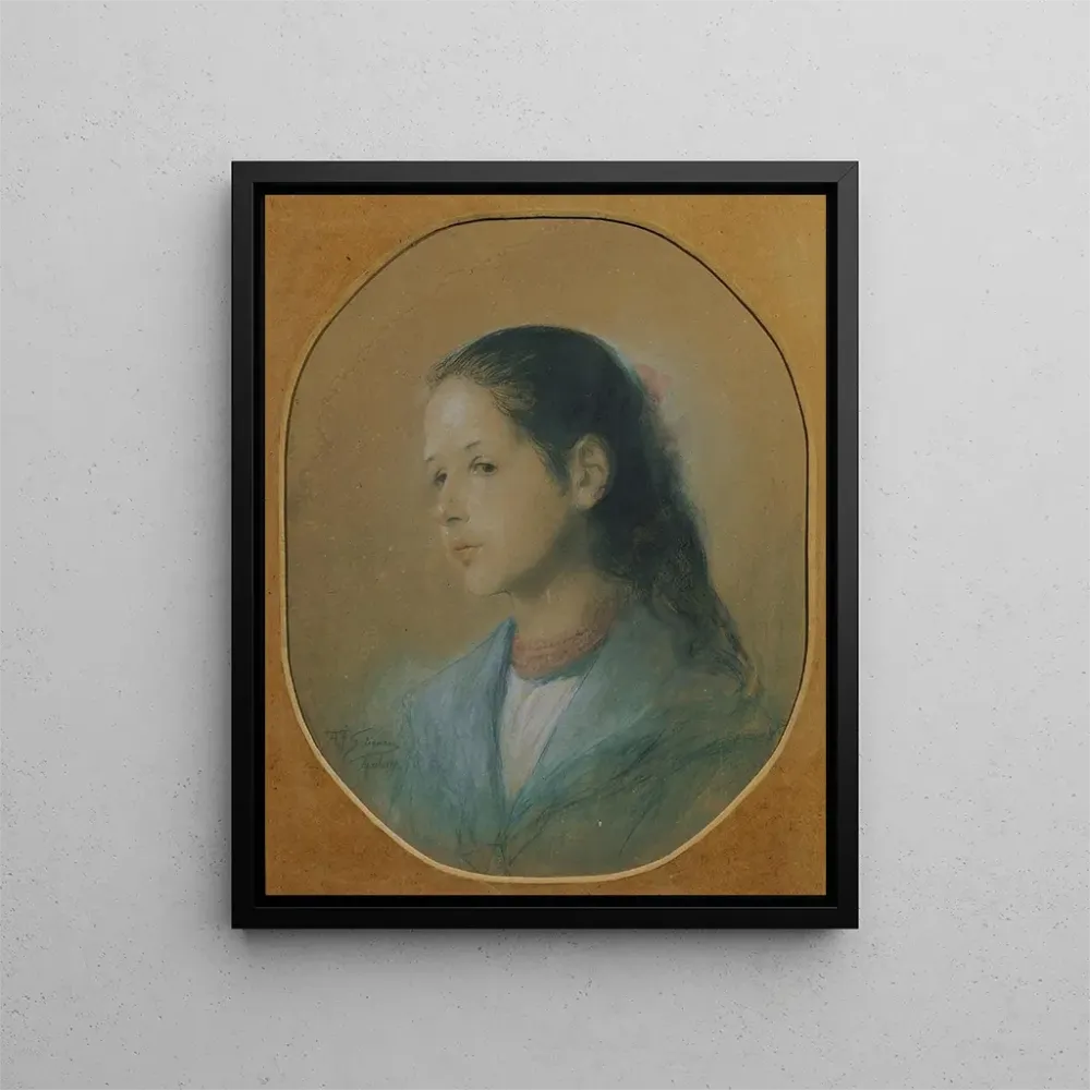 Gemälde Dame mit einer Korallenkette - Adalbert Franz Seligmann | Kunstdruck