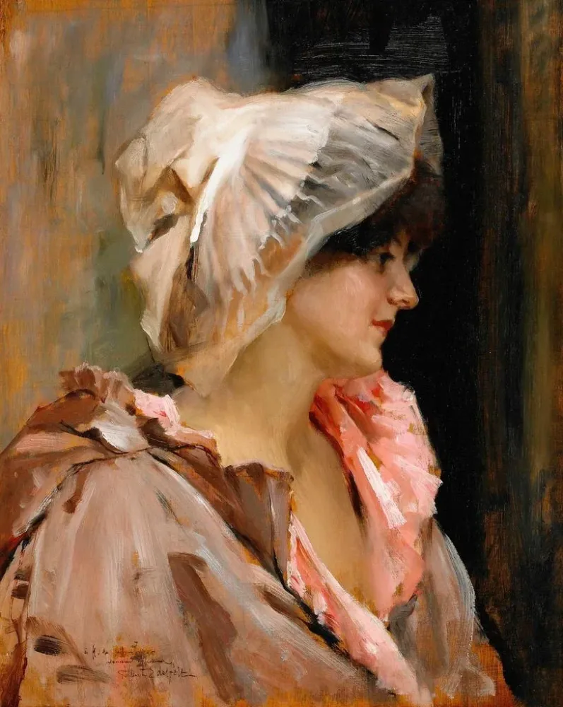 Gemälde Dame parisienne en peignoir - Albert Edelfelt | Kunstdruck