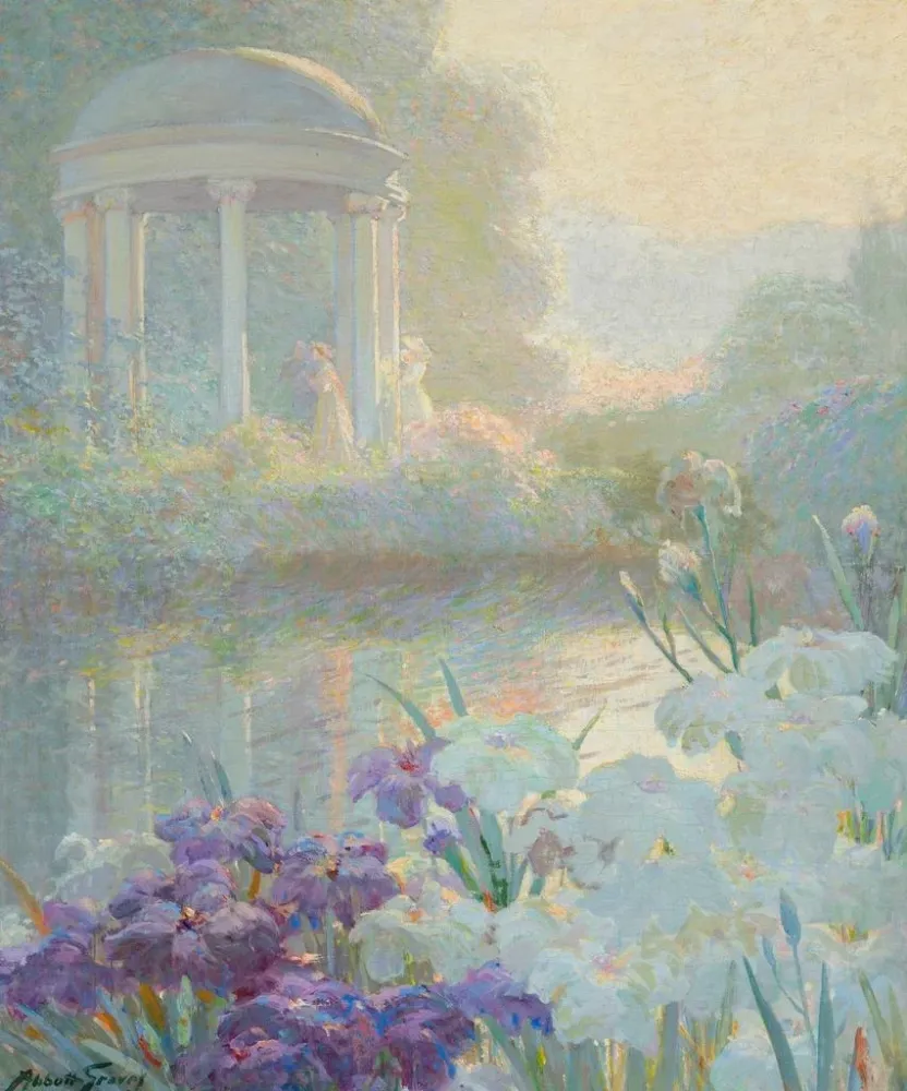 Gemälde Damen der Nähe eines Aussichtspunkts - Abbott Fuller Graves | Kunstdruck