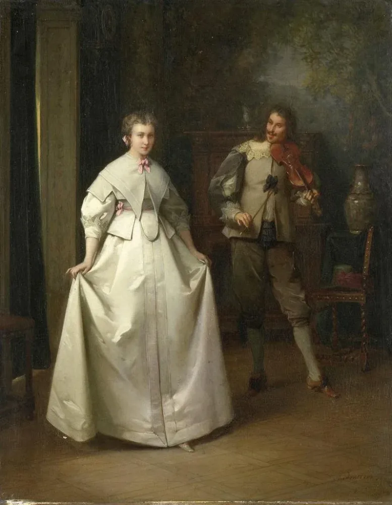 Gemälde La Danse - Aimé Gabriel Adolphe Bourgoin | Kunstdruck