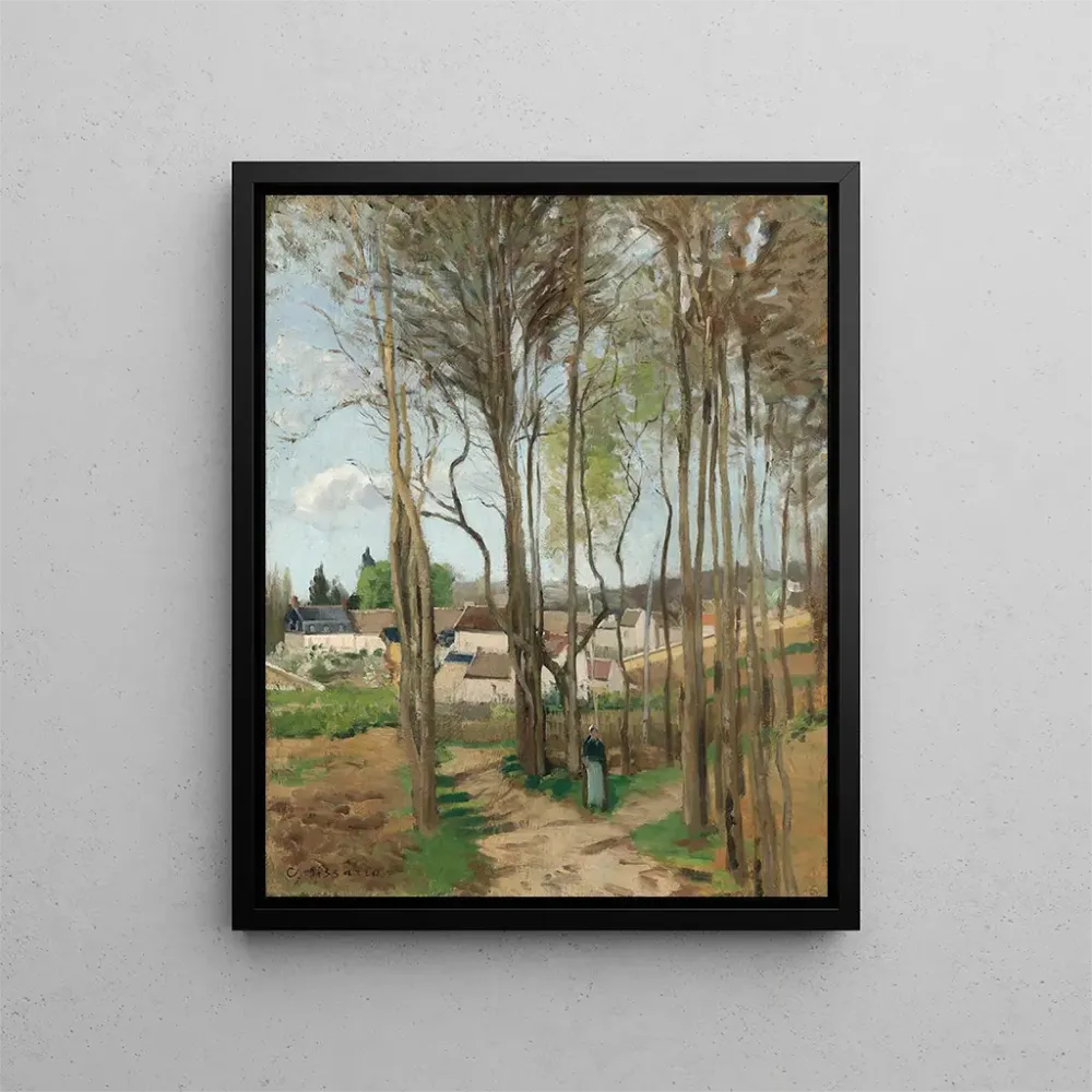 Gemälde Das Dorf durch die Bäume - Camille Pissarro | Kunstdruck