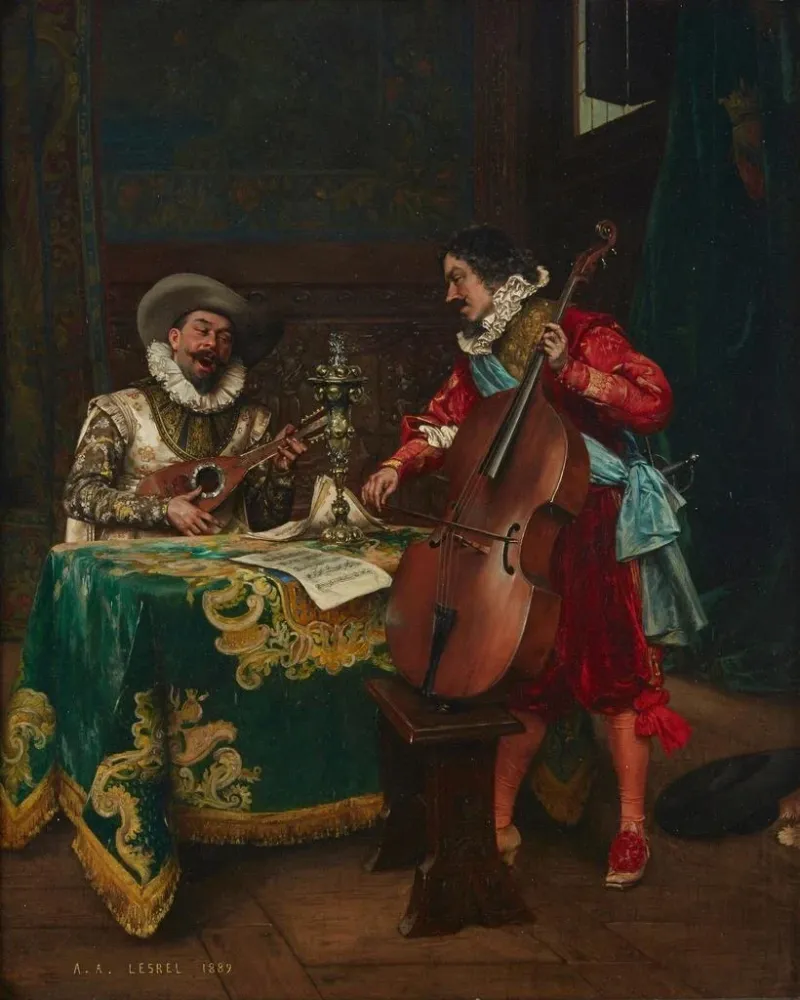 Gemälde Das Duo - Adolphe Alexandre Lesrel | Kunstdruck