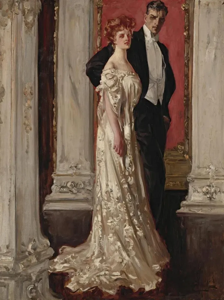 Gemälde Das Paar - Albert Beck Wenzell | Kunstdruck