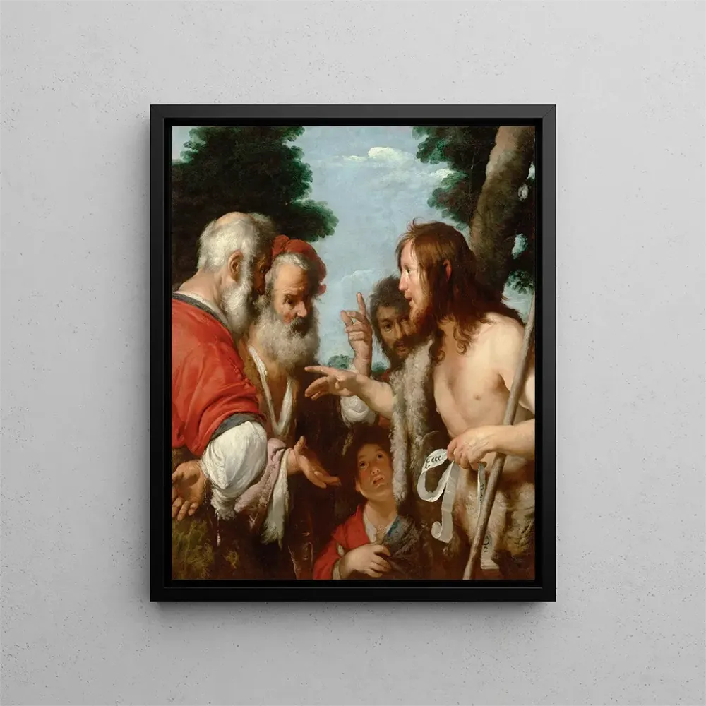 Gemälde Das Predigt des heiligen Johannes der Täufer - Bernardo Strozzi | Kunstdruck