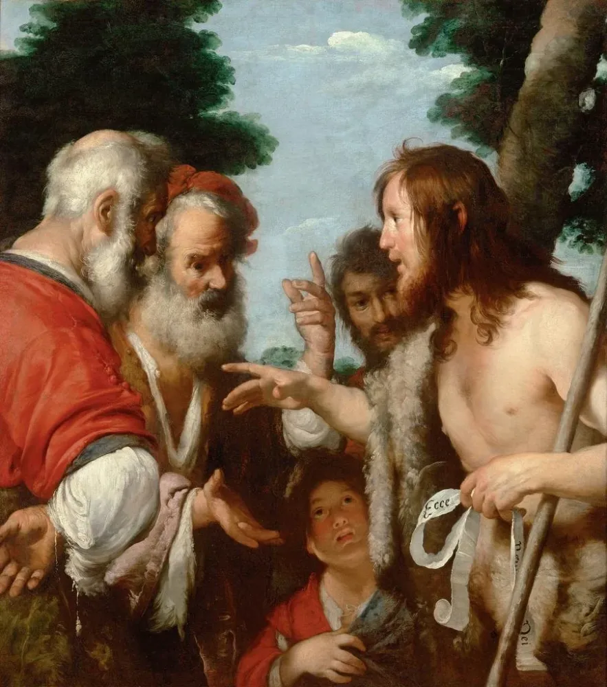 Gemälde Das Predigt des heiligen Johannes der Täufer - Bernardo Strozzi | Kunstdruck