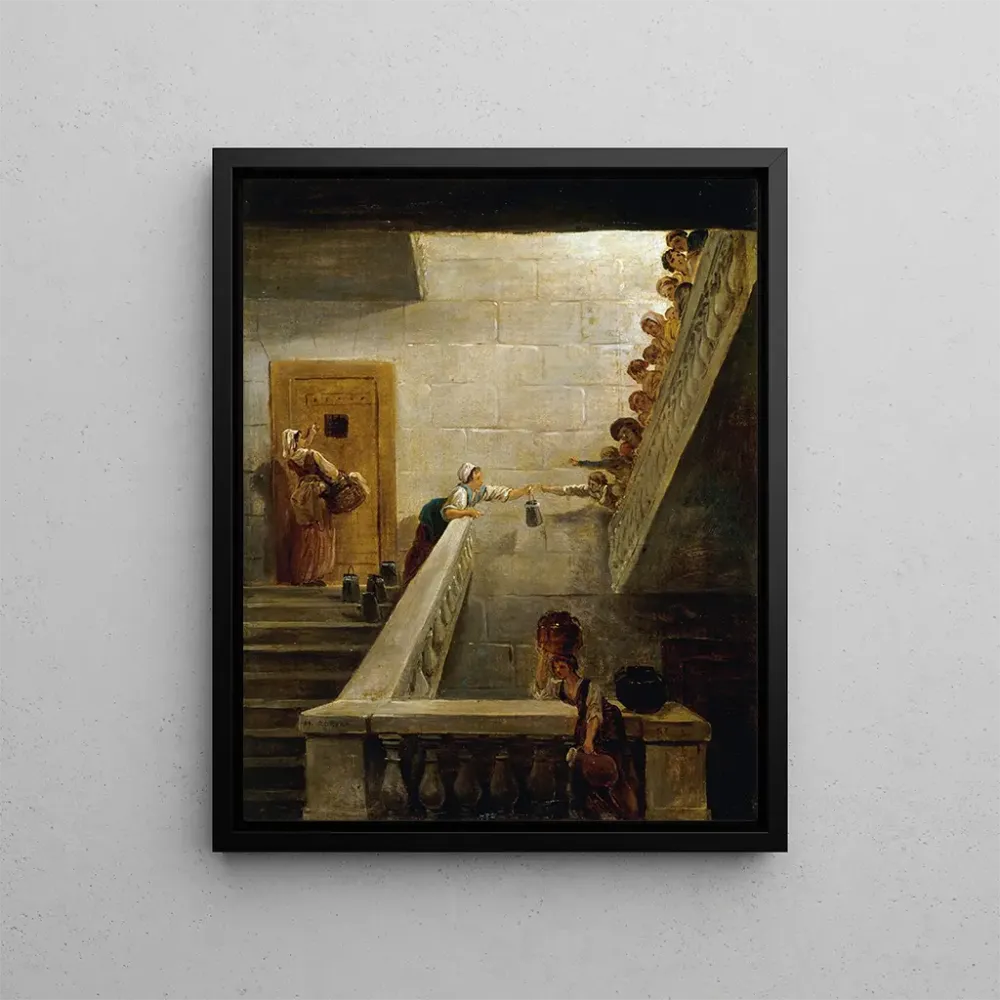 Gemälde Das Verpflegen der Gefangenen im Gefängnis Saint-Lazare - Hubert Robert | Kunstdruck