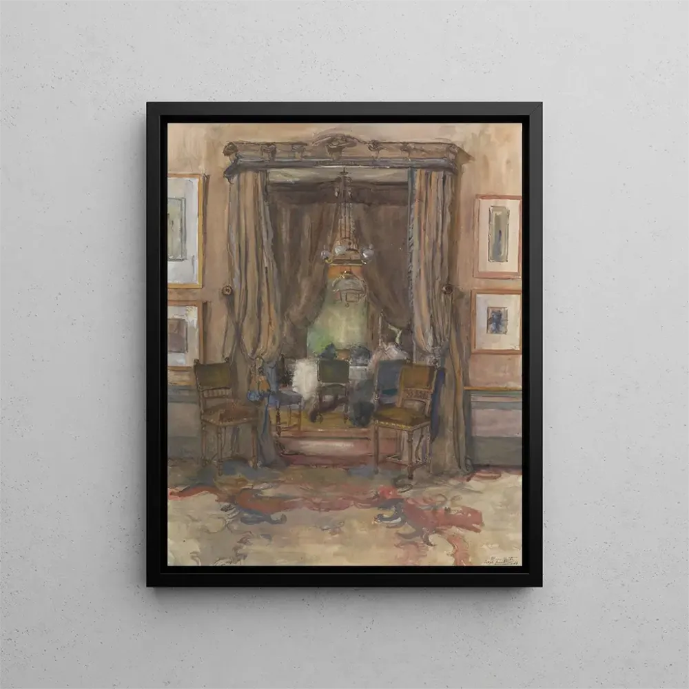 Gemälde Das Wohnzimmer der Riouwstraat Den Haag bei Tageslicht - Barbara Elisabeth van Houten | Kunstdruck