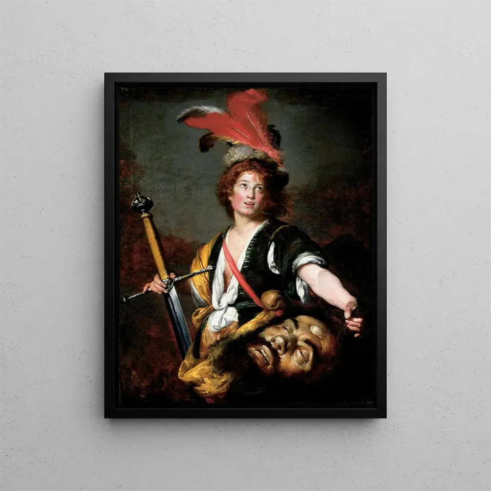 Gemälde David mit dem Kopf Goliaths - Bernardo Strozzi | Kunstdruck
