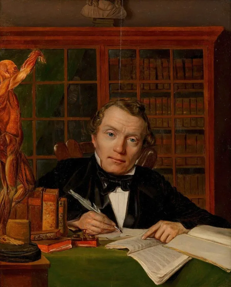 Gemälde Dr David Sternfeld, Arzt und Schriftsteller - August Mansfeld | Kunstdruck