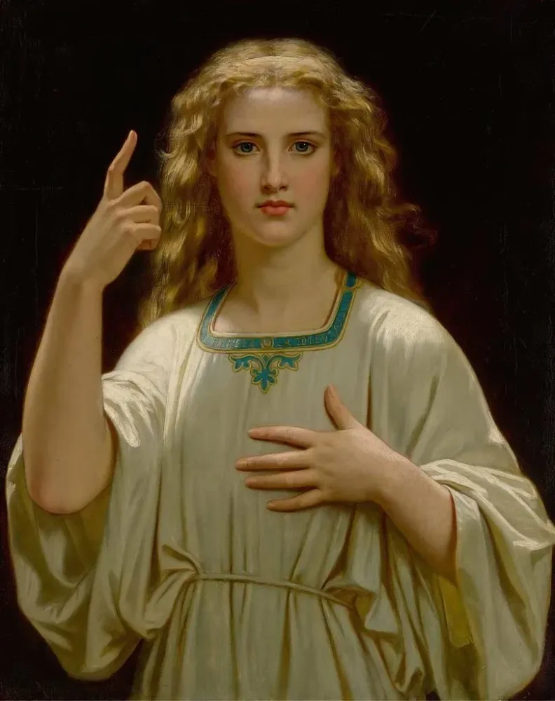 Gemälde Denken Sie Gott - Hugues Merle | Kunstdruck