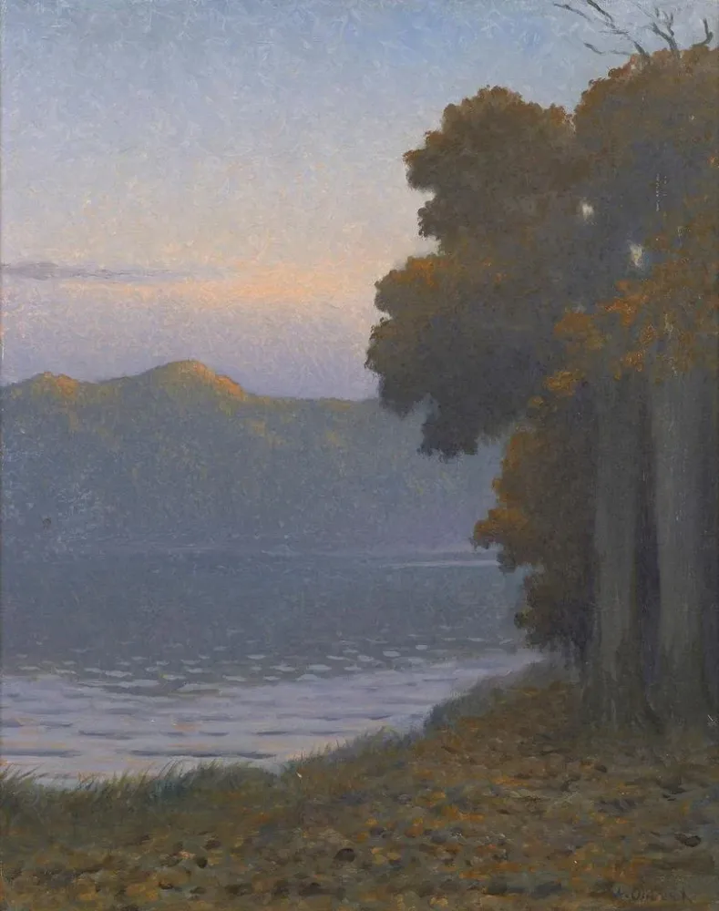 Gemälde Der Abend auf dem Teich - Alphonse Osbert | Kunstdruck