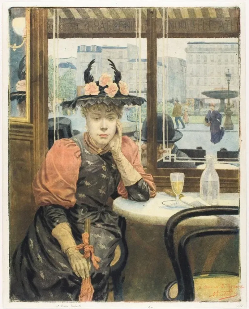 Gemälde Der Absinthe-Trinker - Albert-Emmanuel Bertrand | Kunstdruck
