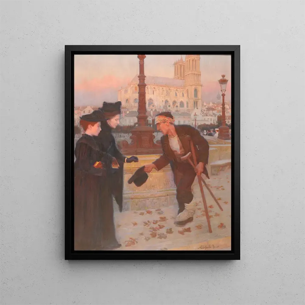 Gemälde Der Almosen der Witwe - Adolphe Binet | Kunstdruck