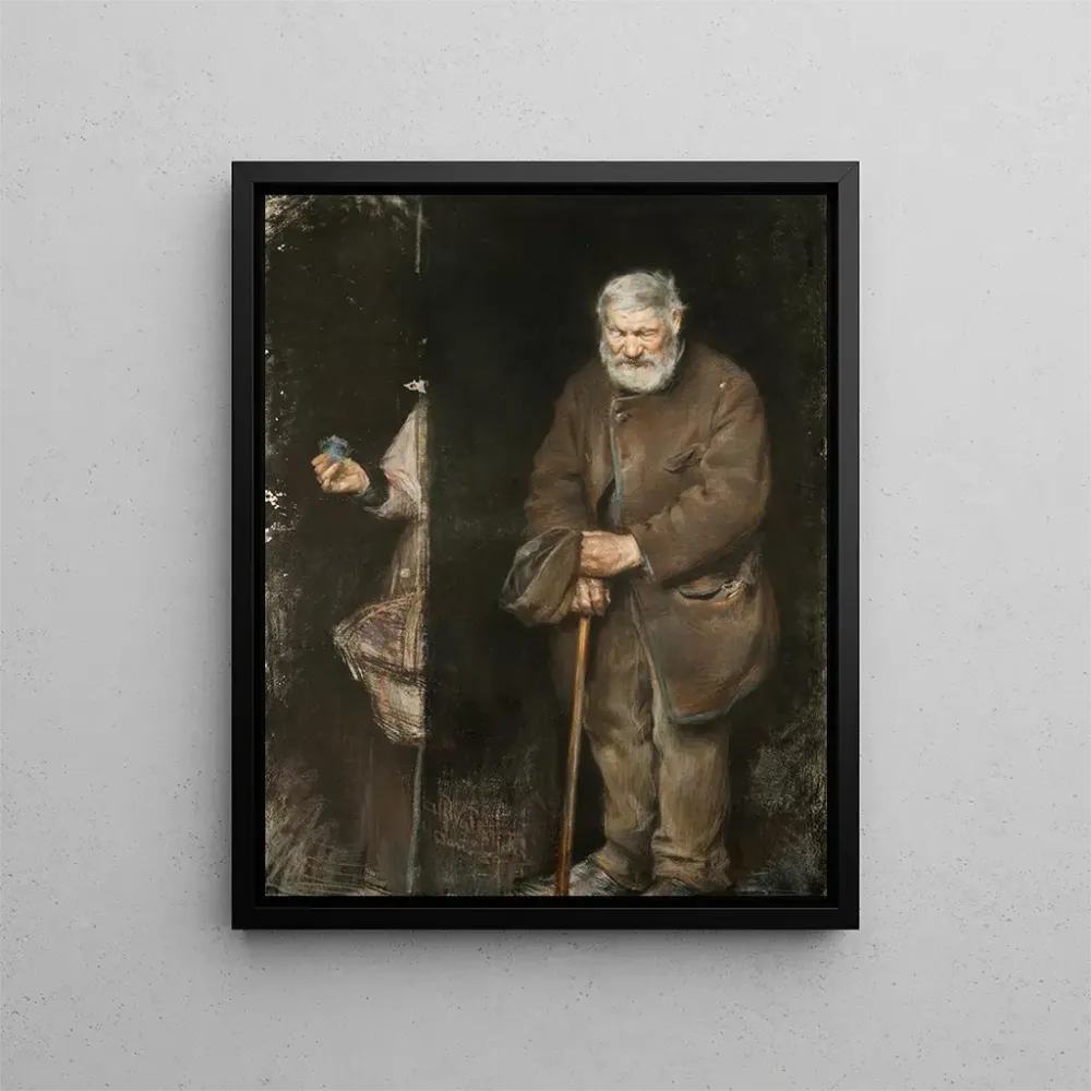 Gemälde Der alte Bettler - Alf Wallander | Kunstdruck