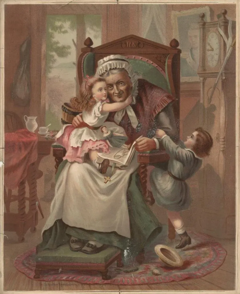 Gemälde Der alte Sessel - Armstrong & Co. Lith. | Kunstdruck