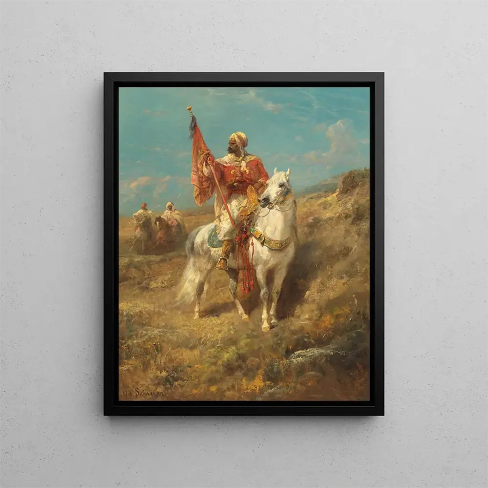 Gemälde Der Bannerträger - Adolf Schreyer | Kunstdruck