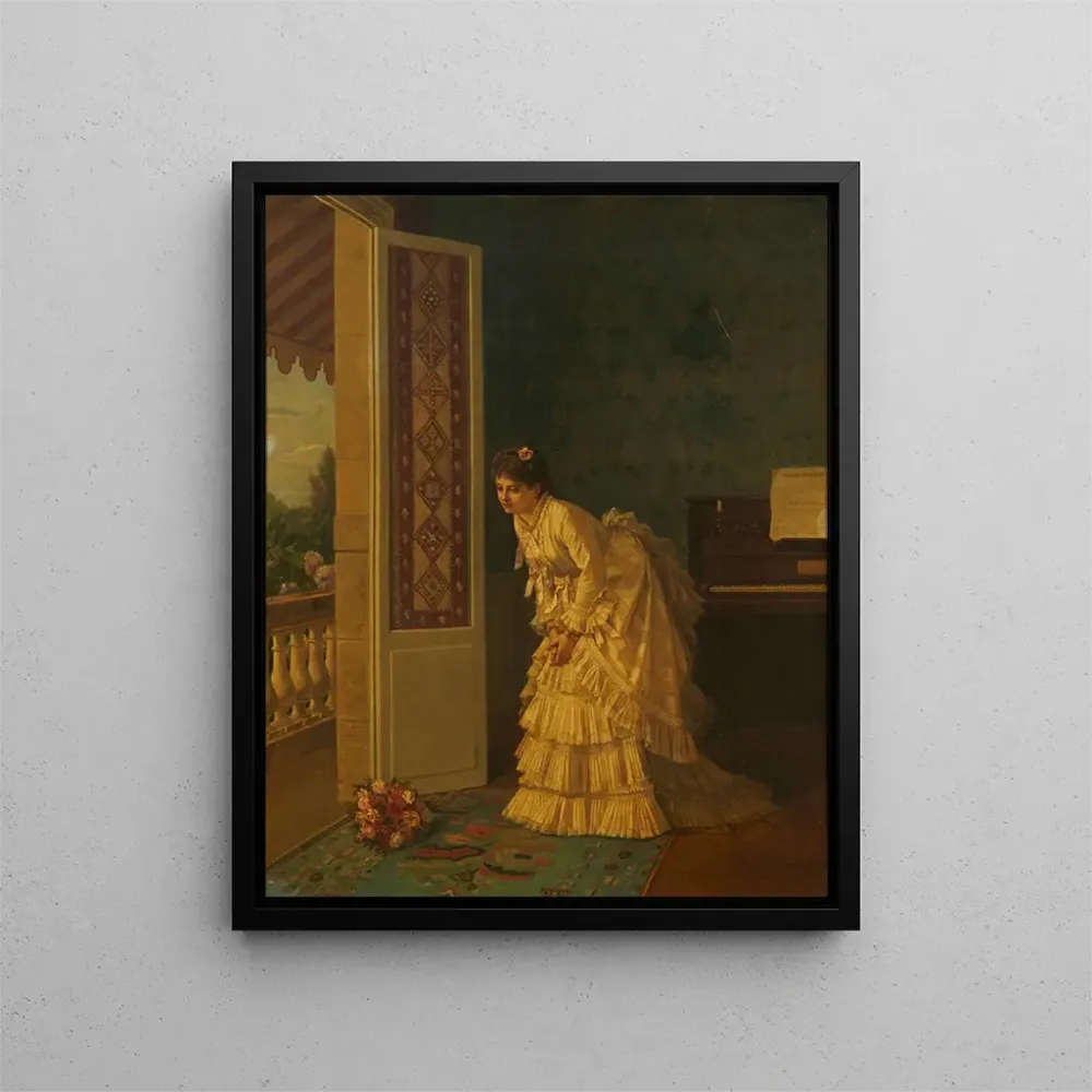 Gemälde Der Überraschungsstrauß - Auguste Toulmouche | Kunstdruck