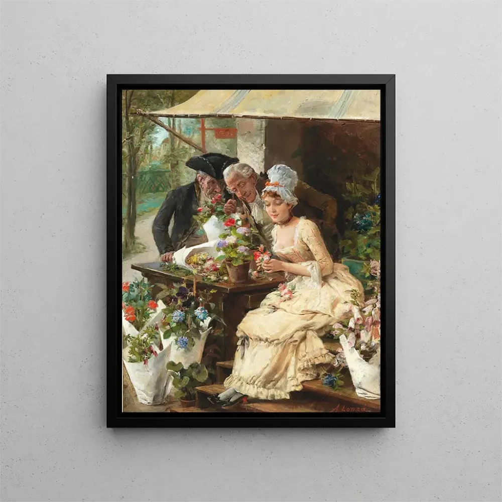Gemälde Der Blumenverkäufer - Antonio Lonza | Kunstdruck