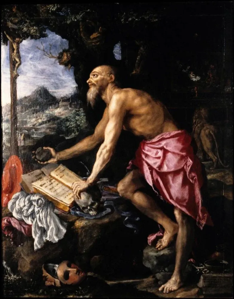 Gemälde Der bußfertige heilige Hieronymus - Alessandro Allori | Kunstdruck