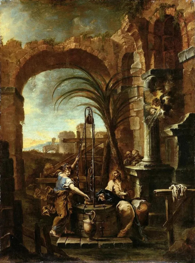 Gemälde Der Christus und die Samariterin - Alessandro Magnasco | Kunstdruck