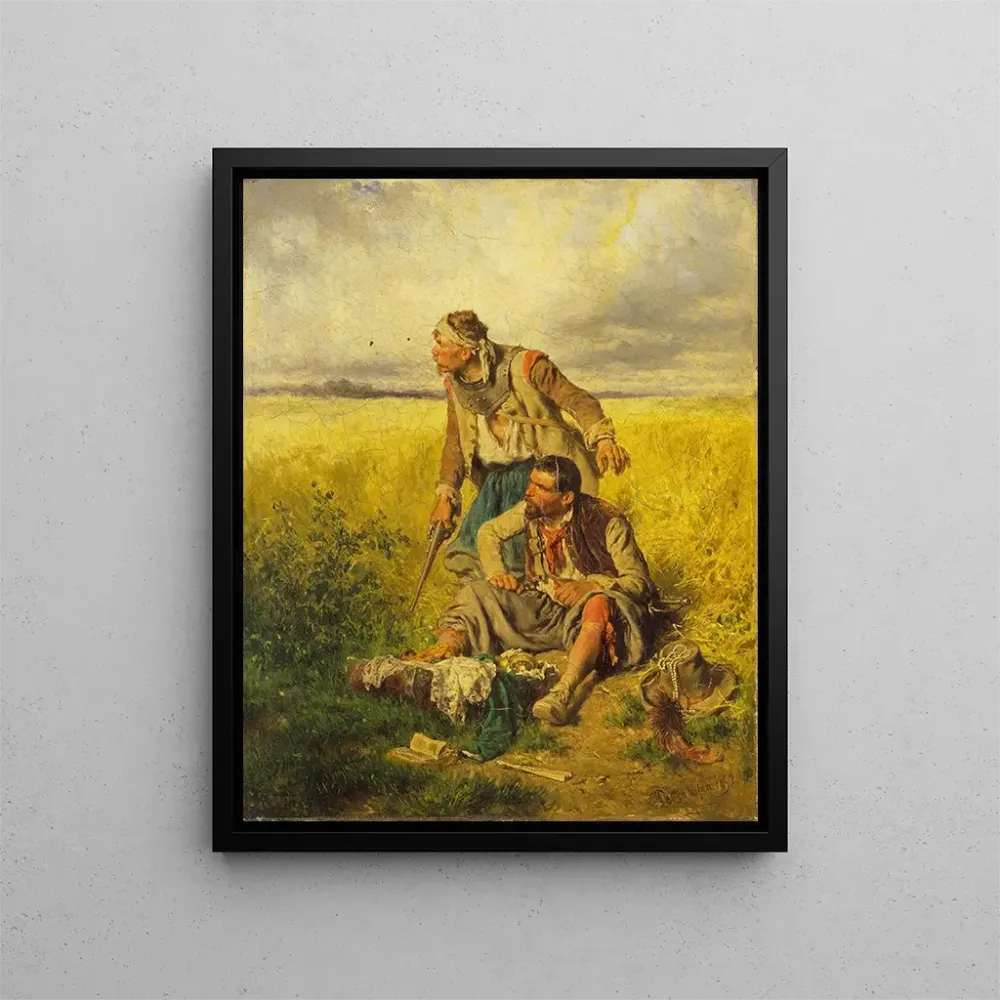 Gemälde Der Diebe einem Maisfeld - August von Pettenkofen | Kunstdruck