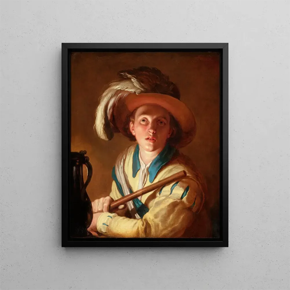 Gemälde Der Flötenspieler - Abraham Bloemaert | Kunstdruck