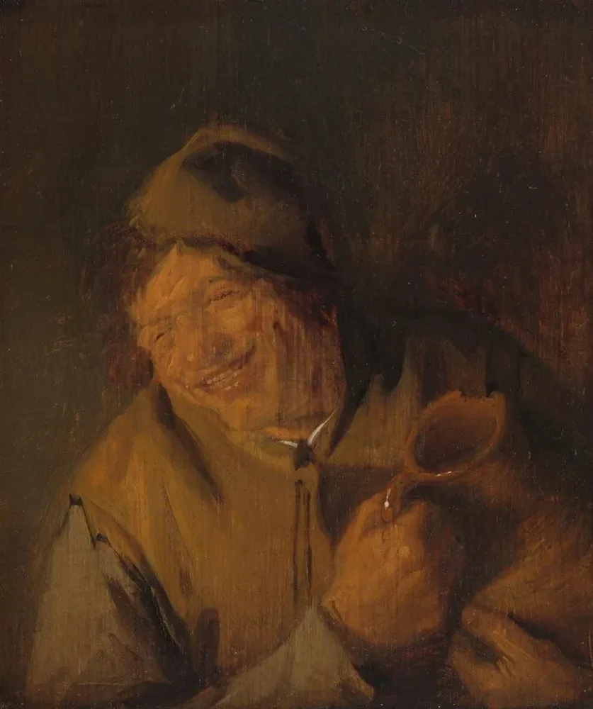 Gemälde Der fröhliche Bauer - Adriaen van Ostade | Kunstdruck