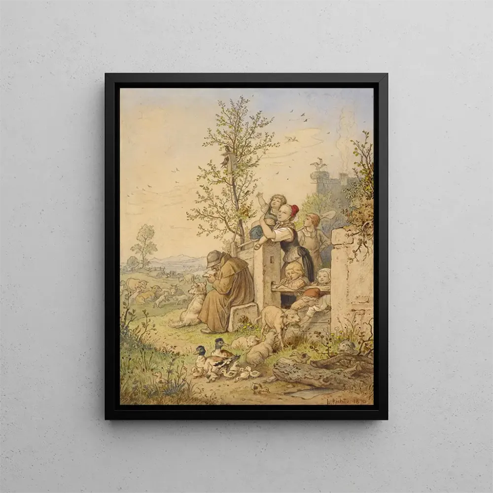 Gemälde Der Frühling ist angekommen - Adrian Ludwig Richter | Kunstdruck