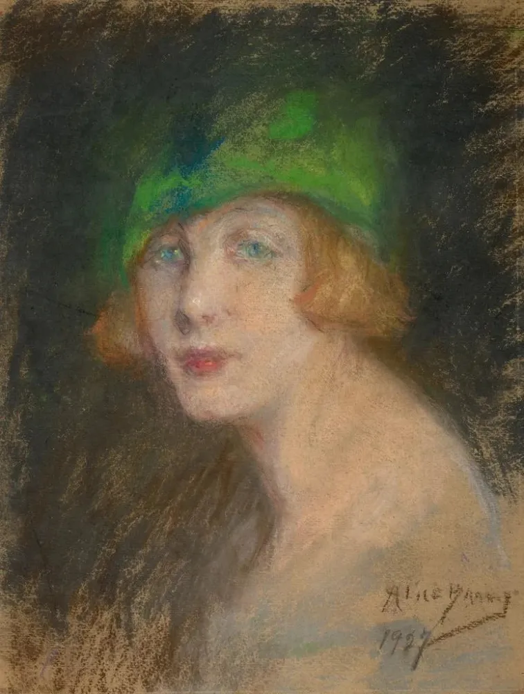 Gemälde Der grüne Hut - Alice Pike Barney | Kunstdruck