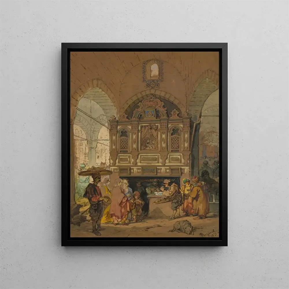 Gemälde Der Große Basar von Konstantinopel - Amadeo Preziosi | Kunstdruck