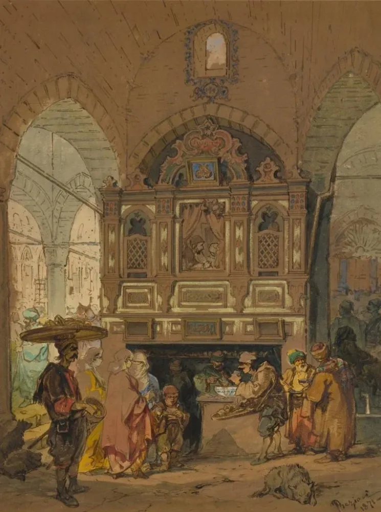 Gemälde Der Große Basar von Konstantinopel - Amadeo Preziosi | Kunstdruck