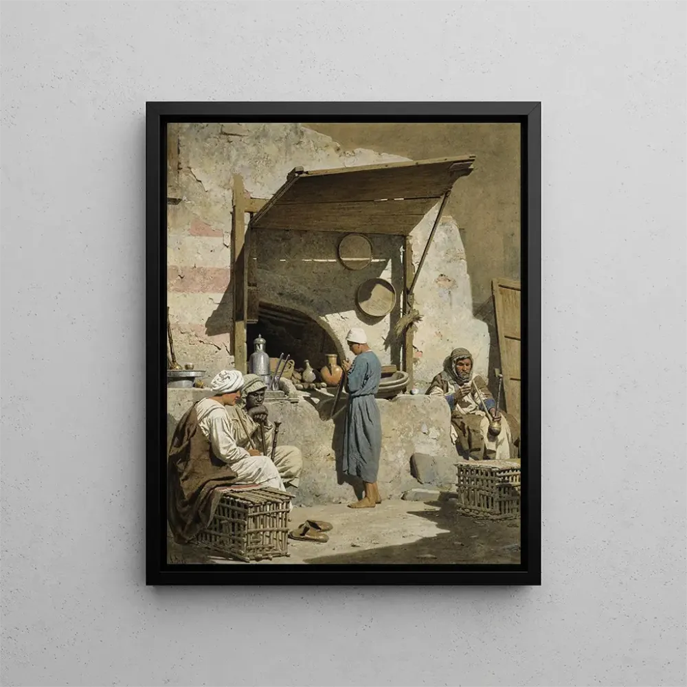 Gemälde Der Kaffee - Adolf Seel | Kunstdruck