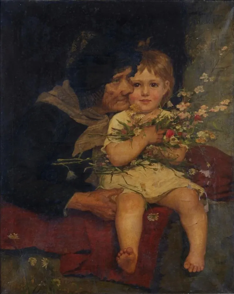 Gemälde Der kleine Schatz der Großmutter - Agathe Rstel