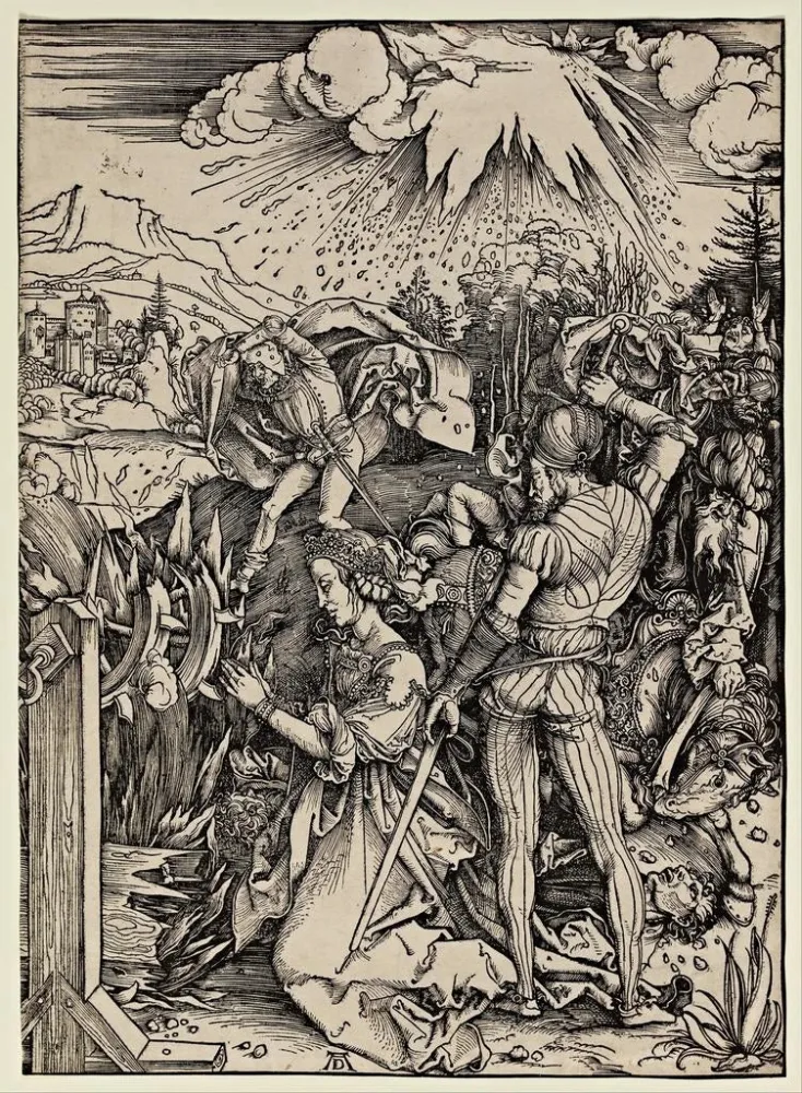 Gemälde Der Märtyrertod der heiligen Katharina von Alexandria - Albrecht Dürer | Kunstdruck