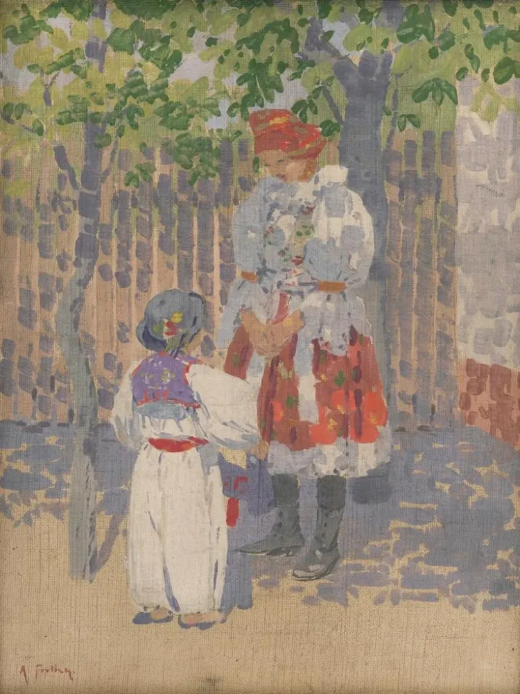 Gemälde der Nähe des Zauns - Antos Frolka | Kunstdruck