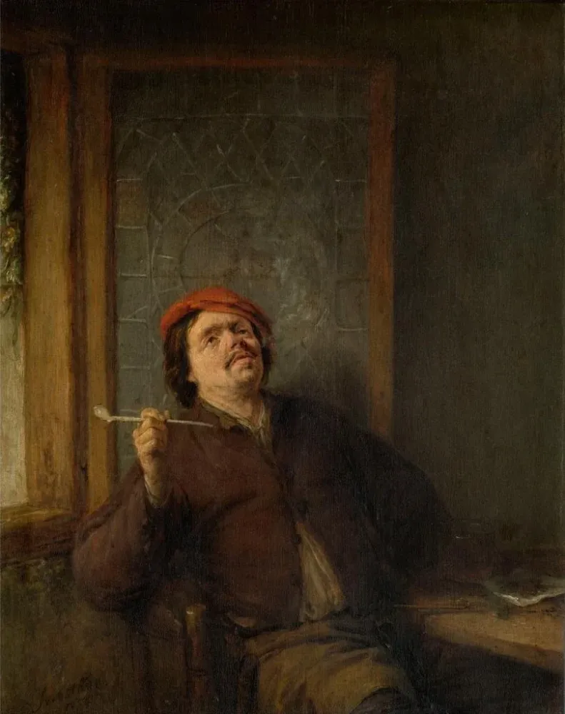 Gemälde Der Raucher - Adriaen van Ostade | Kunstdruck