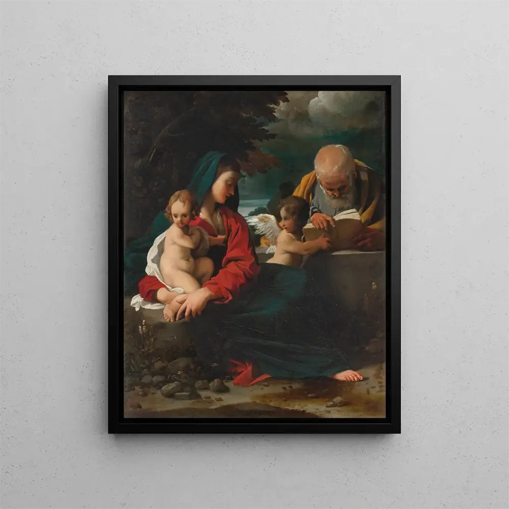 Gemälde Der Ruhezustand während der Flucht nach Ägypten - Bartolomeo Schedoni | Kunstdruck