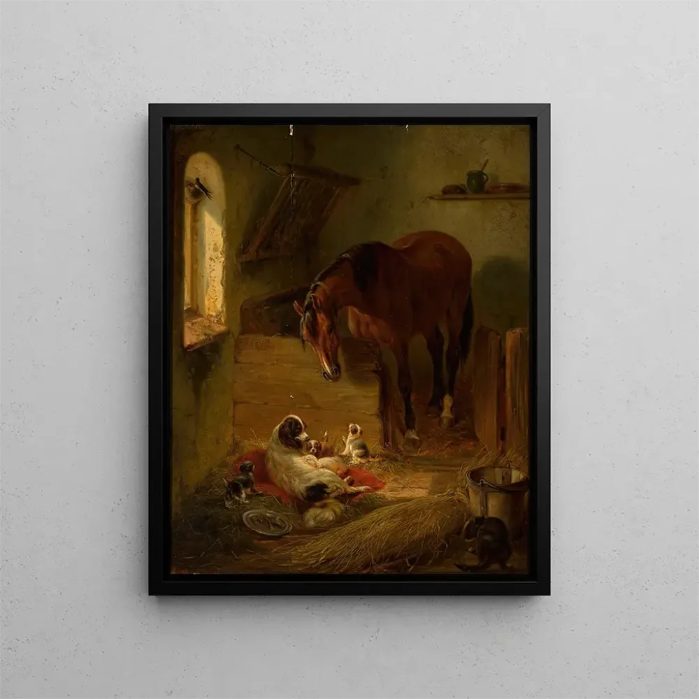 Gemälde der Scheune - Benno Adam | Kunstdruck