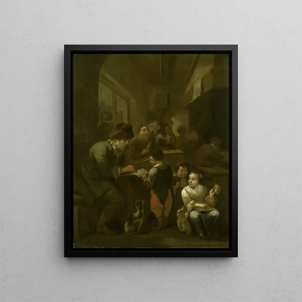 Gemälde Der Schullehrer - Bernardus van Schijndel | Kunstdruck