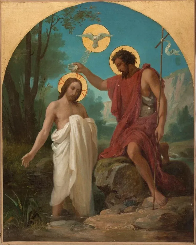 Gemälde Der Taufe Christi - Alexandre Grellet | Kunstdruck