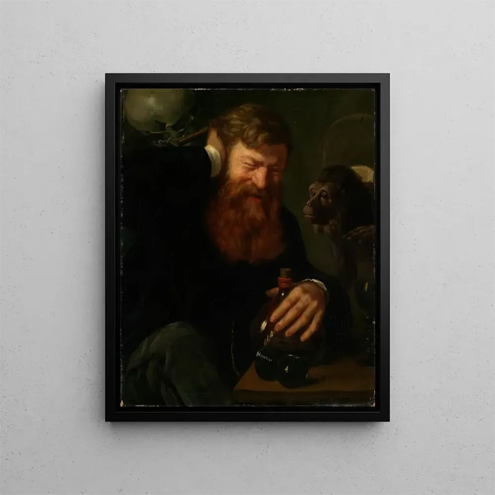 Gemälde Der Trinker - Albert Lang | Kunstdruck