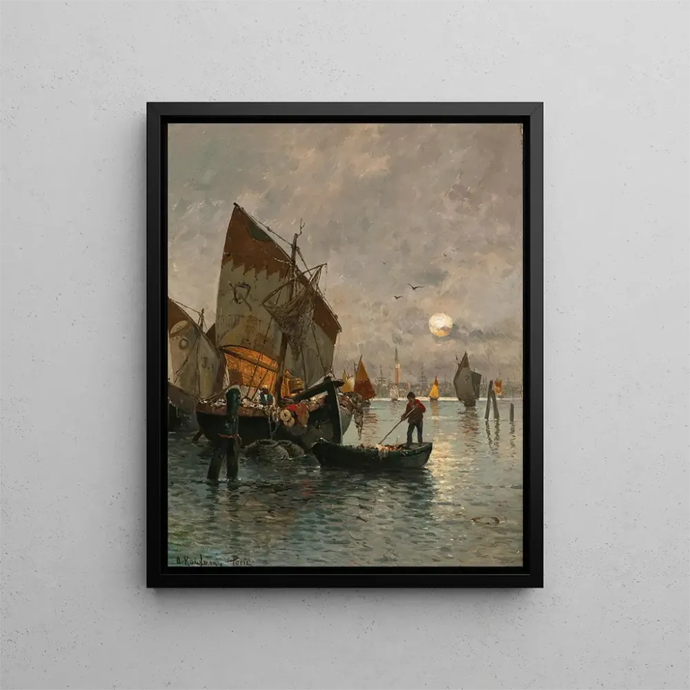 Gemälde der venezianischen Lagune - Adolf Kaufmann | Kunstdruck