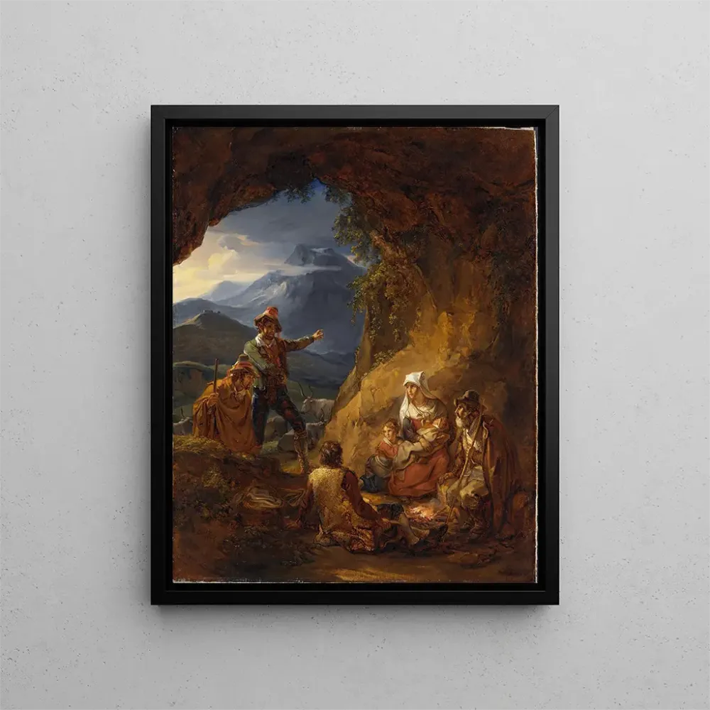 Gemälde Des Banditen dringen die Behausung eines Hirten ein - Alexander Laurus | Kunstdruck