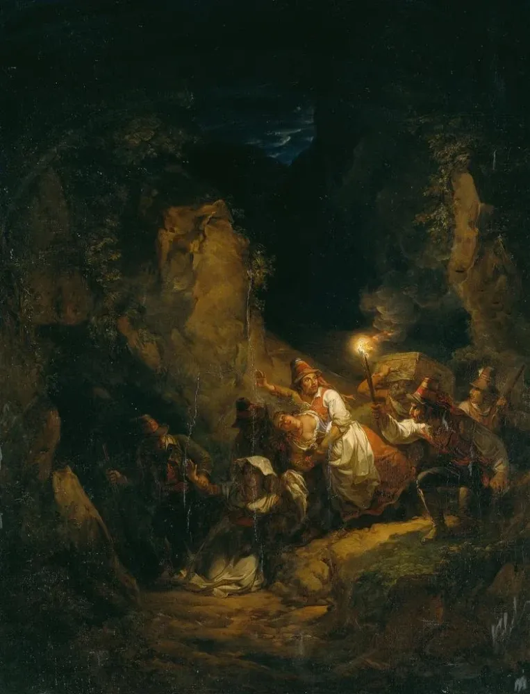 Gemälde Des banditen italienischen entführen Frauen - Alexander Laurus | Kunstdruck