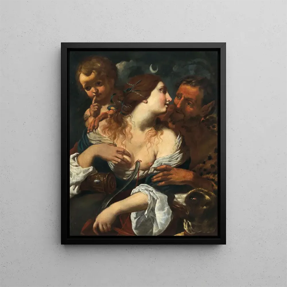 Gemälde Diane, Satyr und Cupido - Alessandro Rosi | Kunstdruck