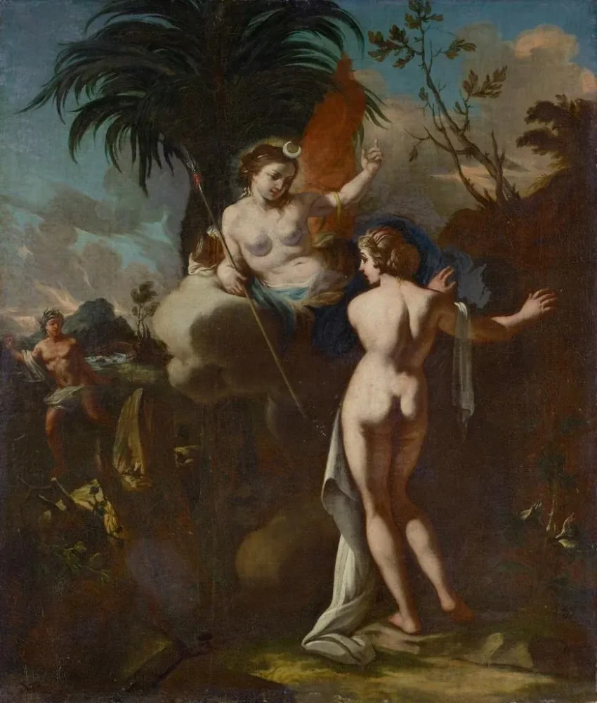 Gemälde Diane und Actéon - Anonym | Kunstdruck