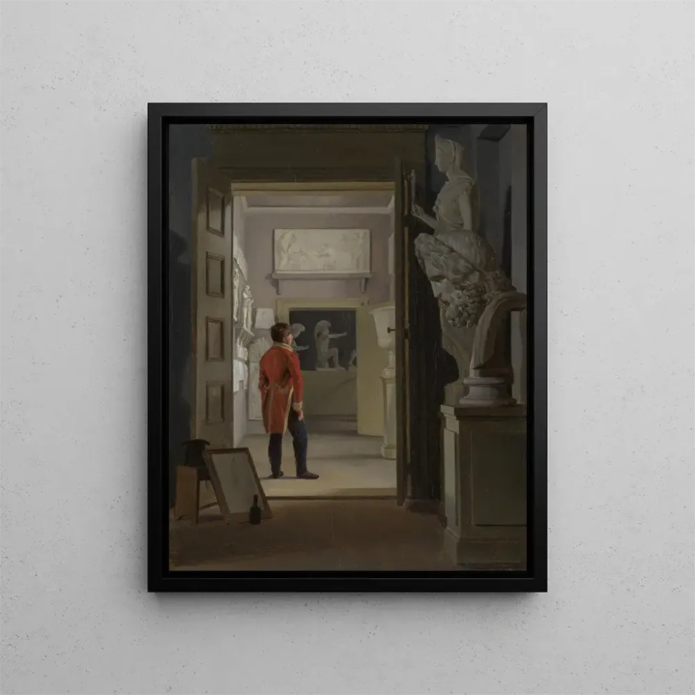 Gemälde Die Antiquitätensaal im Charlottenborg-Palast Kopenhagen - Adam August Müller | Kunstdruck