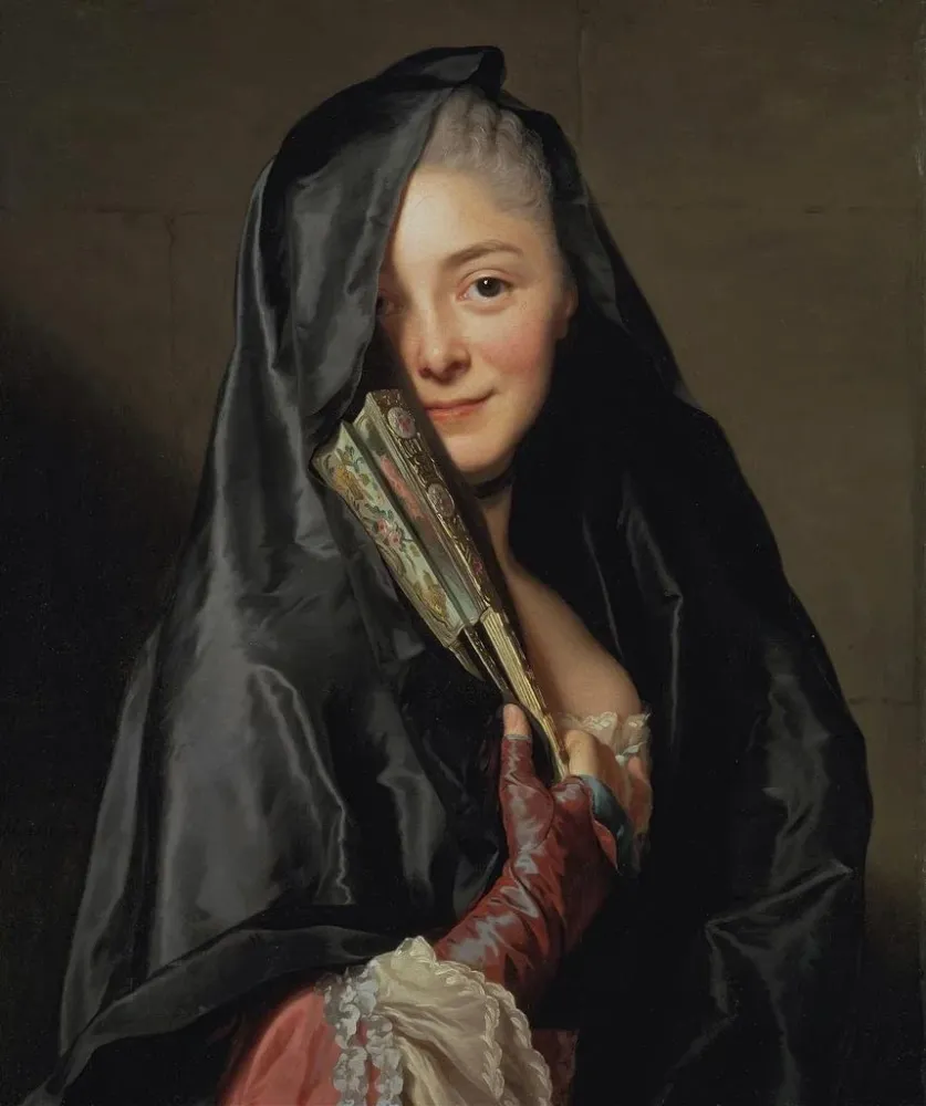 Gemälde Die Dame im Schleier, die Frau des Künstlers - Alexander Roslin | Kunstdruck