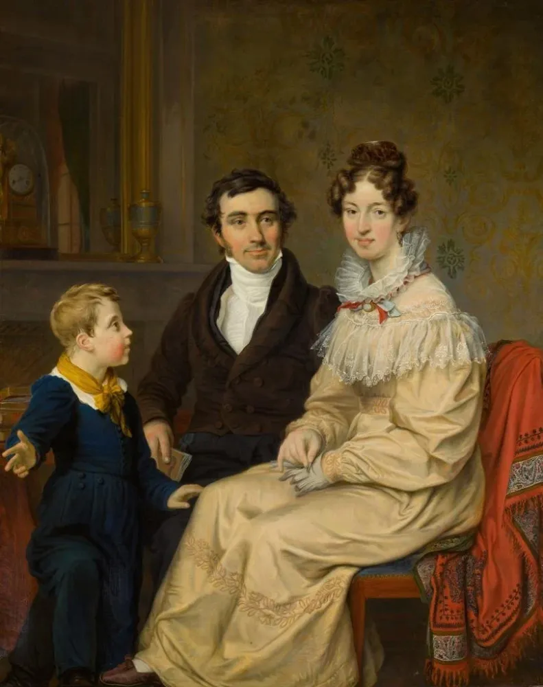 Gemälde Die Familie des Professors Cornelis Anne den Tex - Anonym | Kunstdruck