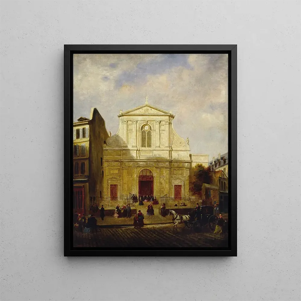 Gemälde Die Fassade der Kirche der Blancs-Manteaux 1865 - Anonym | Kunstdruck